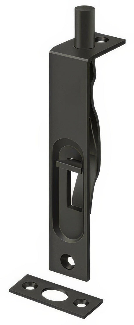 Deltana 4FBS10B oil rubbed bronze flush bolt