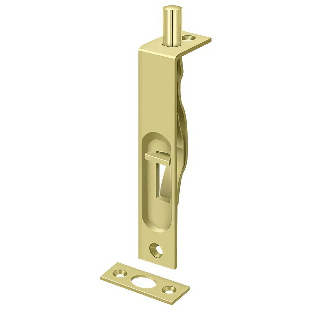 Deltana 4FBS3 polished brass flush bolt