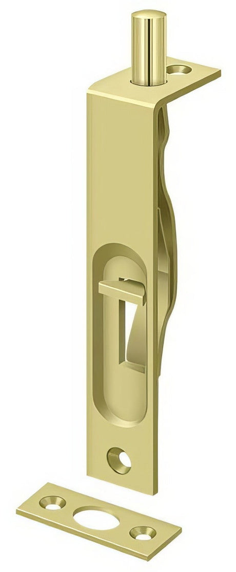 Deltana 4FBS3 polished brass flush bolt