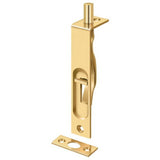 Deltana 4FBSCR003 lifetime polished brass flush bolt