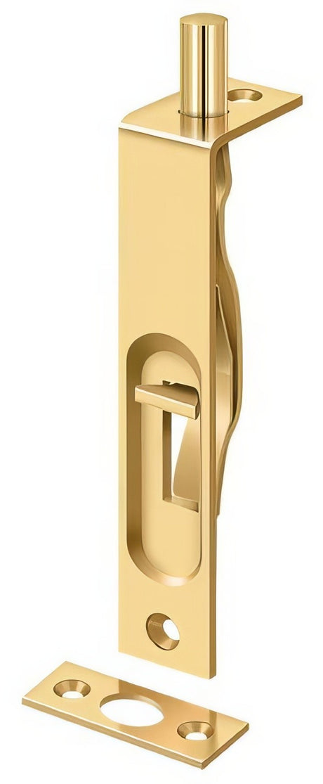 Deltana 4FBSCR003 lifetime polished brass flush bolt