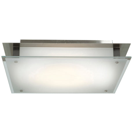 Access Lighting 50032-BS/FST VisionÂ flushmount light in satin stainless, front view