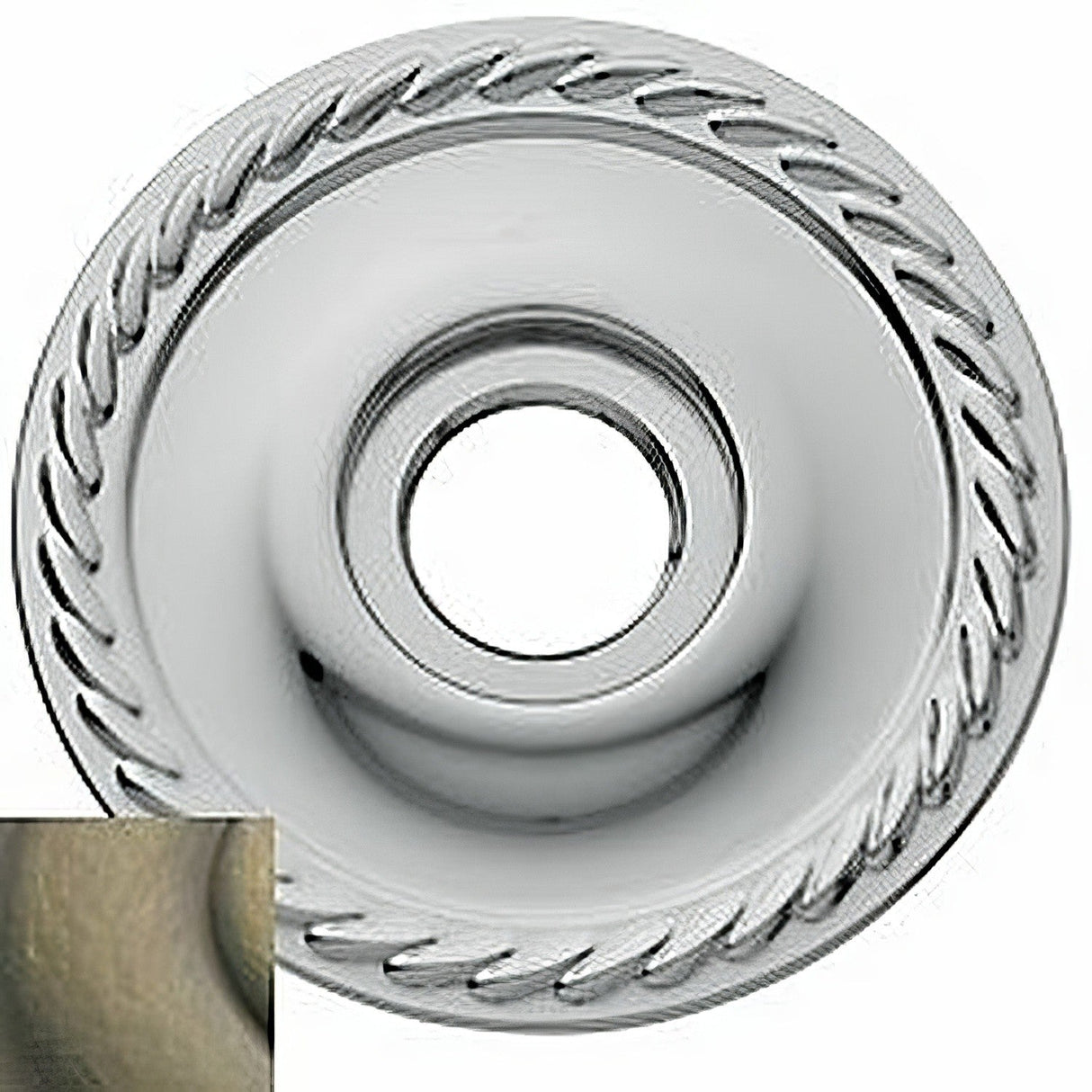 Baldwin 5004050 satin brass and black rosette