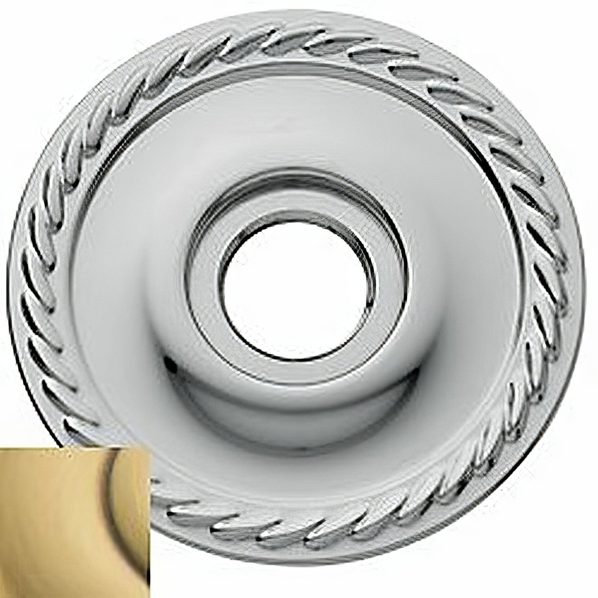 Baldwin 5004060FD satin brass and brown rosette