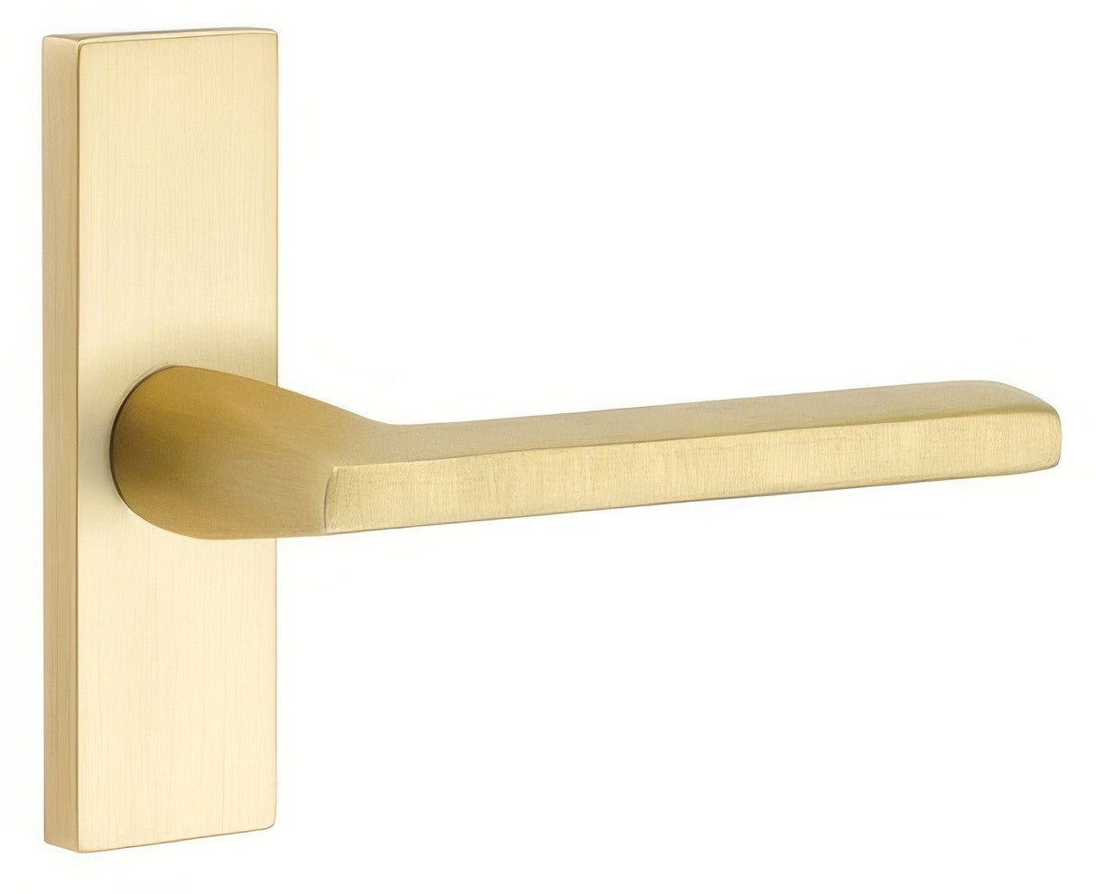 Emtek 5005HLOUS4RH satin brass dummy door lever
