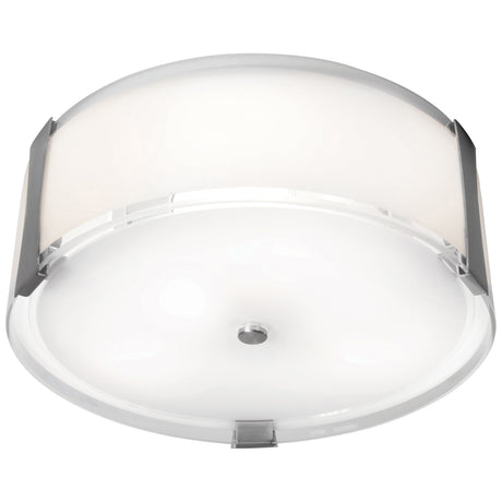 Access Lighting 50120-BS/OPL TaraÂ flushmount light in satin stainless, front view