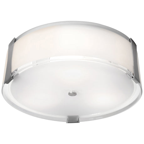 Access Lighting 50121-BS/OPL TaraÂ flushmount light in satin stainless, front view