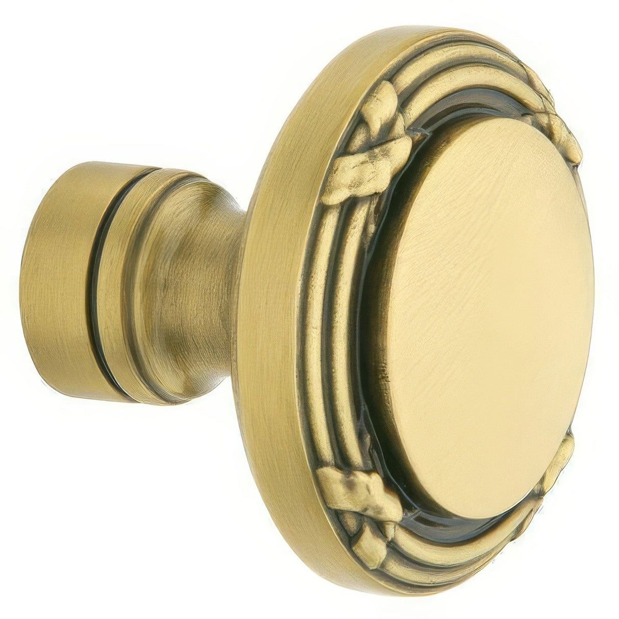 Baldwin 5013060IMR satin brass and brown dummy door knob