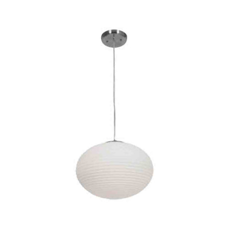 Access Lighting 50180LEDDLP-BS/OPL brushed steel glass pendant light