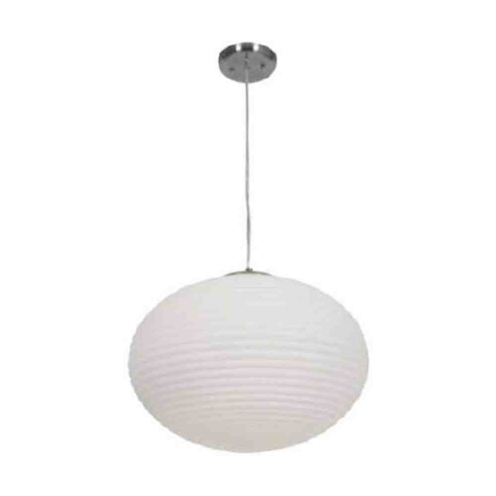 Access Lighting 50181LEDDLP-BS/OPL brushed steel glass pendant light