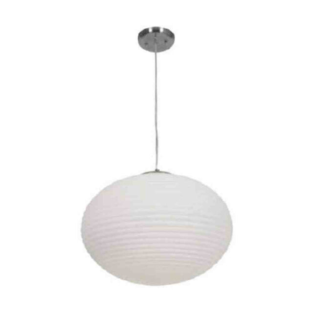 Access Lighting 50181LEDDLP-BS/OPL brushed steel glass pendant light