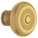 Baldwin 5020060IMR satin brass and brown dummy door knob