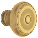 Baldwin 5020060MR satin brass and brown dummy door knob