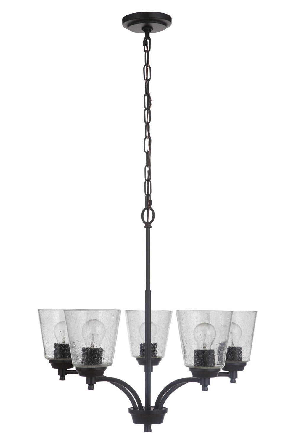 Craftmade 50225-FB flat black chandelier