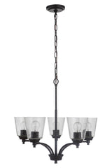 Craftmade 50225-FB flat black chandelier