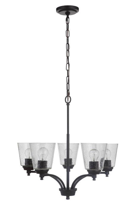 Craftmade 50225-FB flat black chandelier