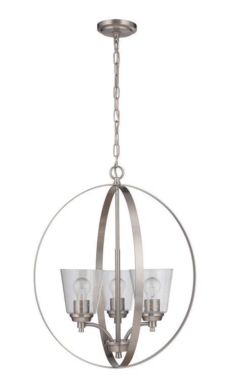 Craftmade 50233-BNK Tyler 3 Light Foyer Brushed Polished Nickel