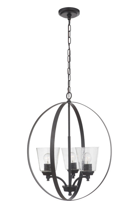 Craftmade 50233-FB Tyler 3 Light Foyer Flat Black