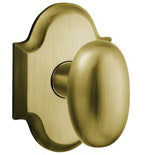 Baldwin 5024060IMR satin brass and brown dummy door knob