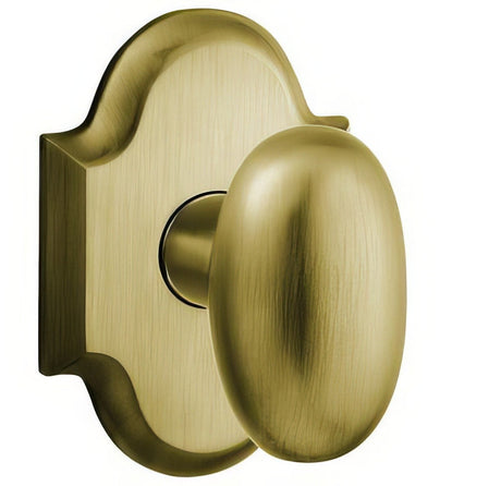 Baldwin 5024060IMR satin brass and brown dummy door knob