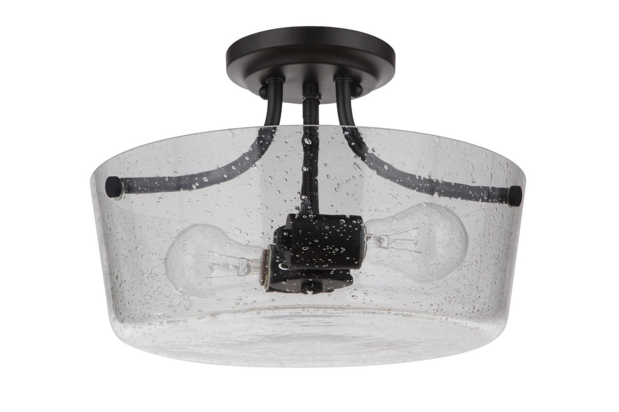 Craftmade 50252-FB flat black semi flush
