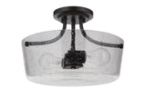 Craftmade 50252-FB flat black semi flush