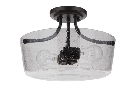 Craftmade 50252-FB flat black semi flush
