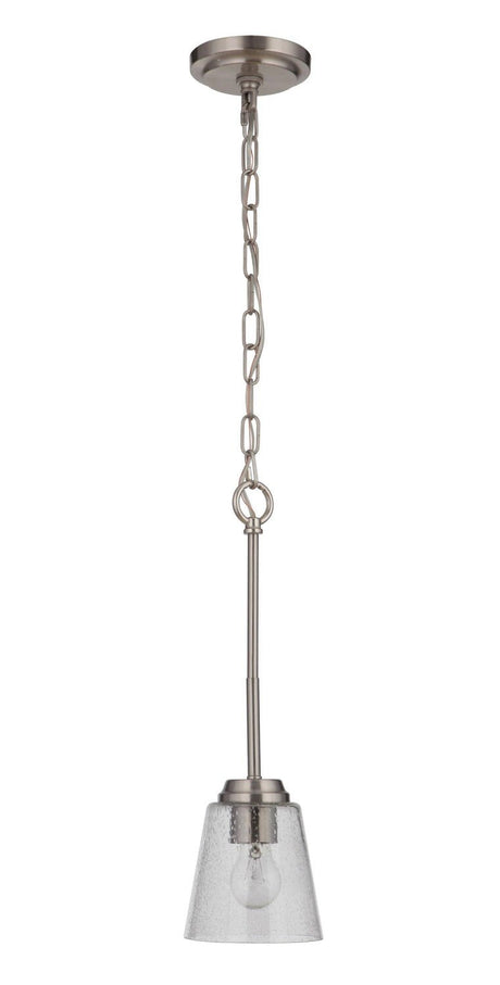 Craftmade 50291-BNK brushed polished nickel mini pendant