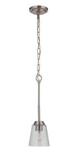 Craftmade 50291-BNK brushed polished nickel mini pendant