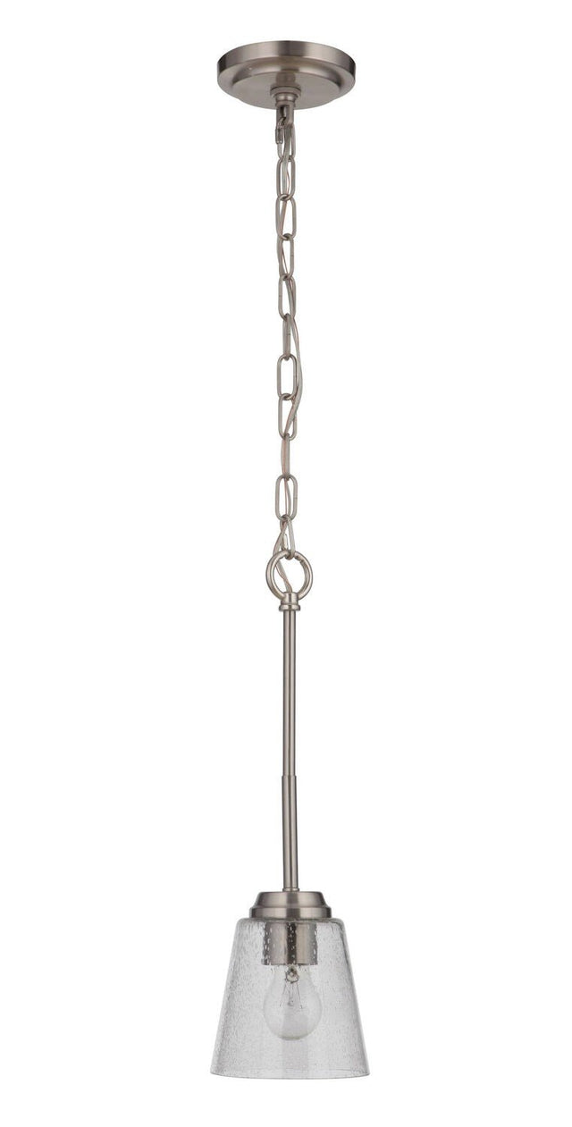 Craftmade 50291-BNK brushed polished nickel mini pendant