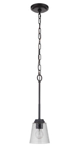 Craftmade 50291-FB flat black mini pendant