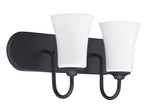 Craftmade 50402-FB-WG-WG Gwyneth 2 Light Vanity Flat Black