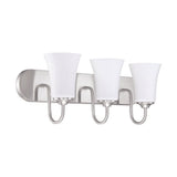 Craftmade 50403-BNK-WG-WG Gwyneth 3 Light Vanity Brushed Polished Nickel