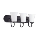 Craftmade 50403-FB-WG-WG Gwyneth 3 Light Vanity Flat Black