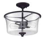Craftmade 50452-FB flat black convertible semi flush