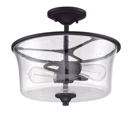 Craftmade 50452-FB flat black convertible semi flush