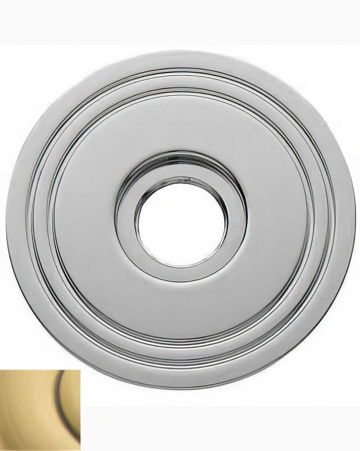 Baldwin 5047060 satin brass and brown rosette