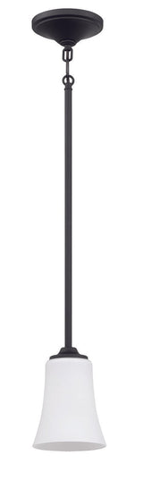 Craftmade 50491-FB-WG-WG Gwyneth 1 Light Mini Pendant Flat Black