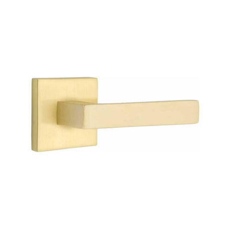 Emtek 5050DTUS4 satin brass dummy door lever