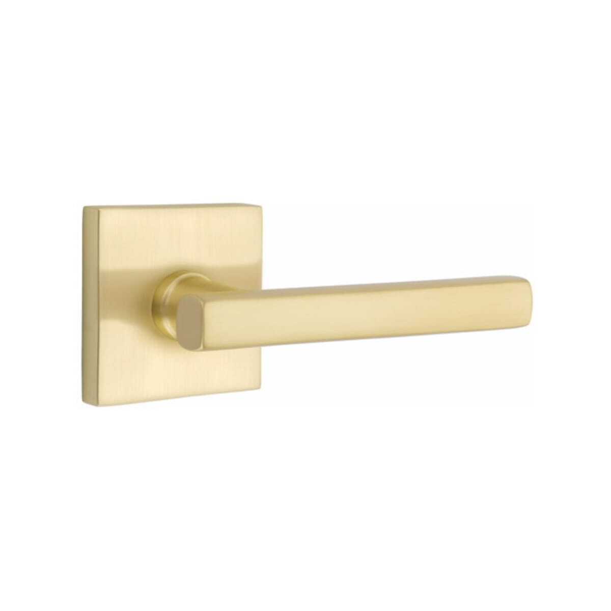 Emtek 5051FRLUS4 satin brass dummy door lever