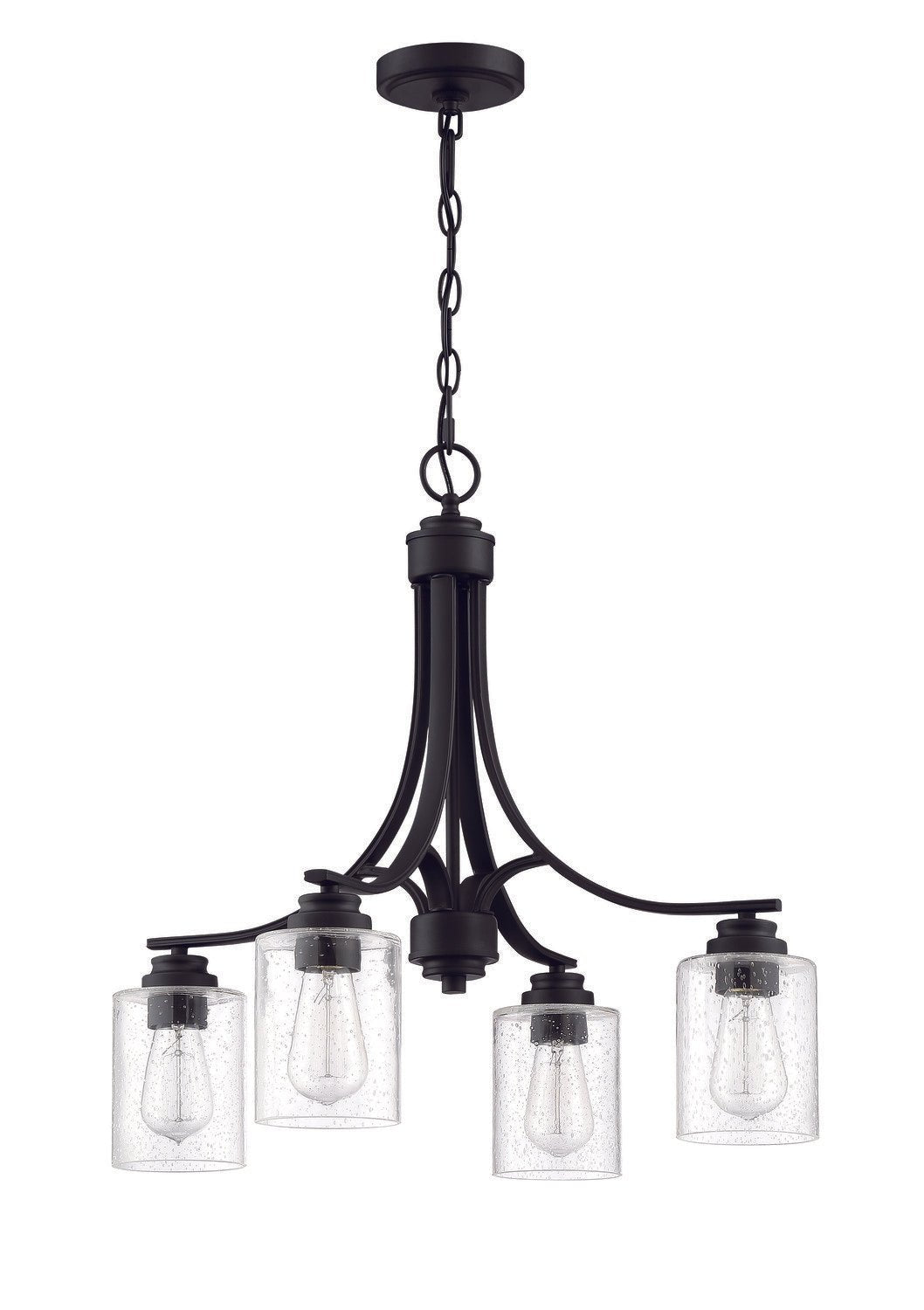 Craftmade 50524-FB flat black chandelier