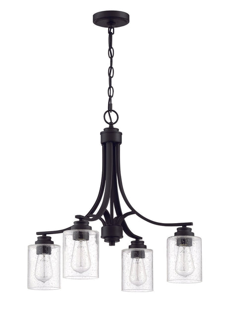 Craftmade 50524-FB flat black chandelier