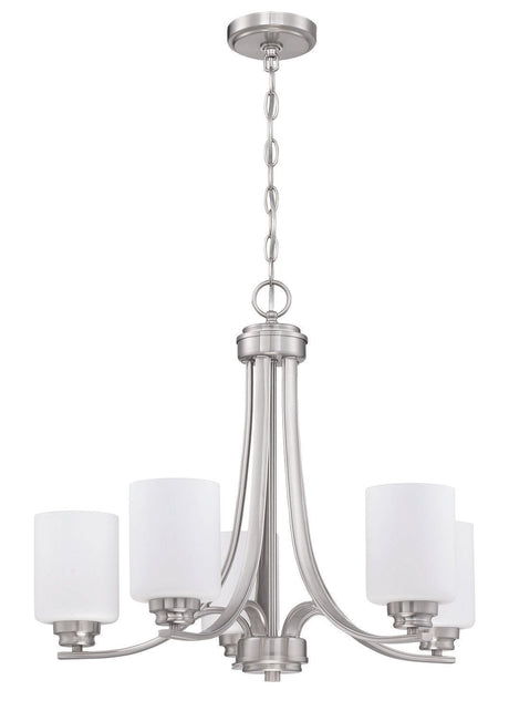Craftmade 50525-BNK-WG brushed polished nickel chandelier