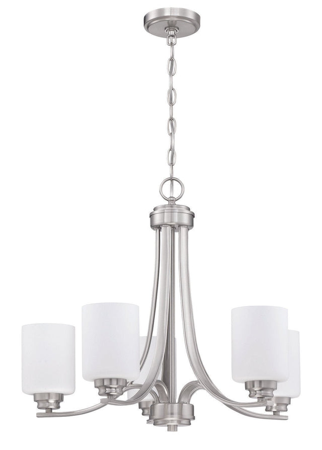 Craftmade 50525-BNK-WG brushed polished nickel chandelier