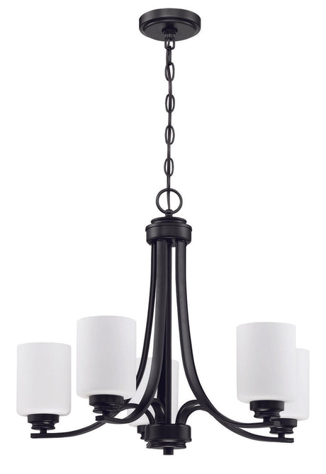 Craftmade 50525-FB-WG flat black chandelier