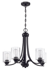 Craftmade 50525-FB flat black chandelier