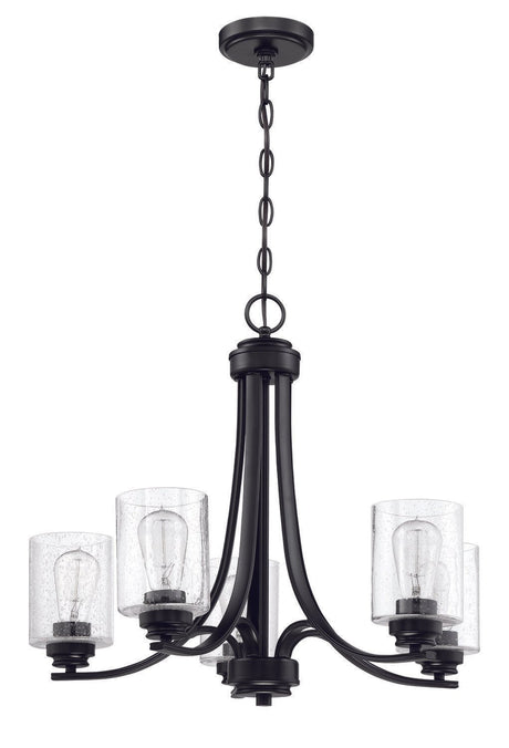 Craftmade 50525-FB flat black chandelier