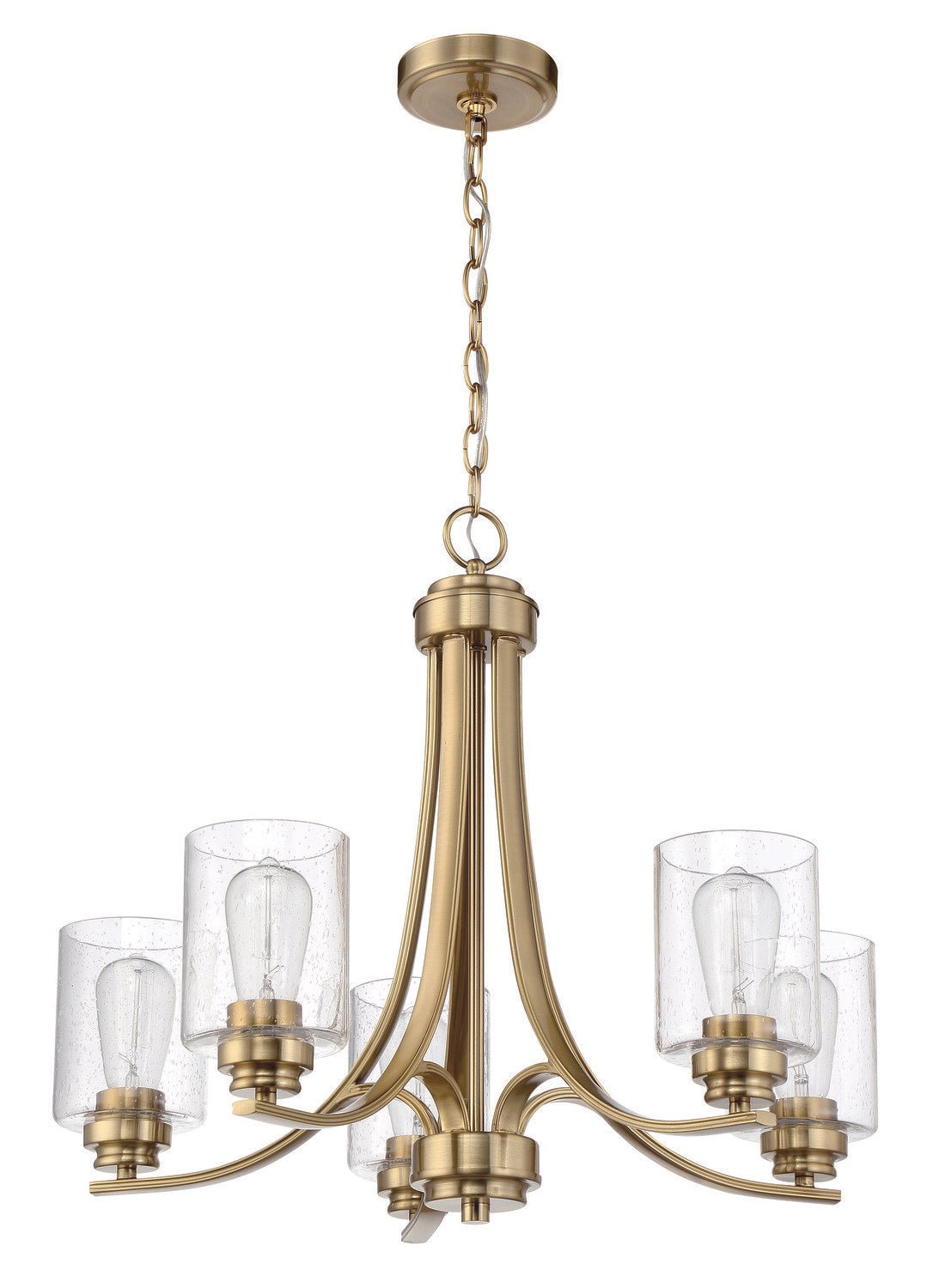 Craftmade 50525-SB satin brass chandelier