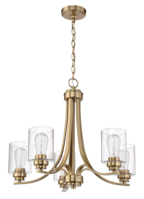 Craftmade 50525-SB satin brass chandelier