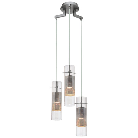 Access Lighting 50526-BS/CLM SpartanÂ pendant light in satin stainless, front view